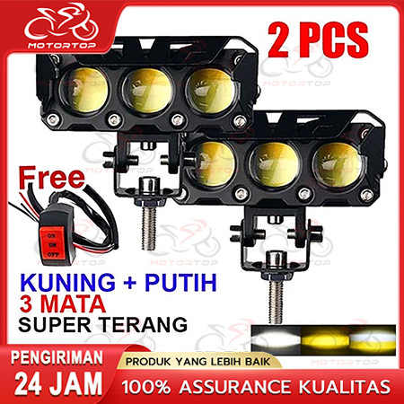 Aii COD/FREE SAKLAR12V / 24V Lampu Sorot Tembak Mobil Lampu LED Tembak Sorot D3 SQL Lampu Tembak