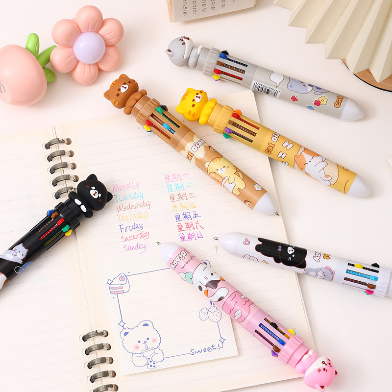 

[GROSIR ATK] PULPEN GEL MEKANIK 10 WARNA DALAM 1 PENA MOTIF SULKY GRUMPY CAT KITTEN LUCU IMUT