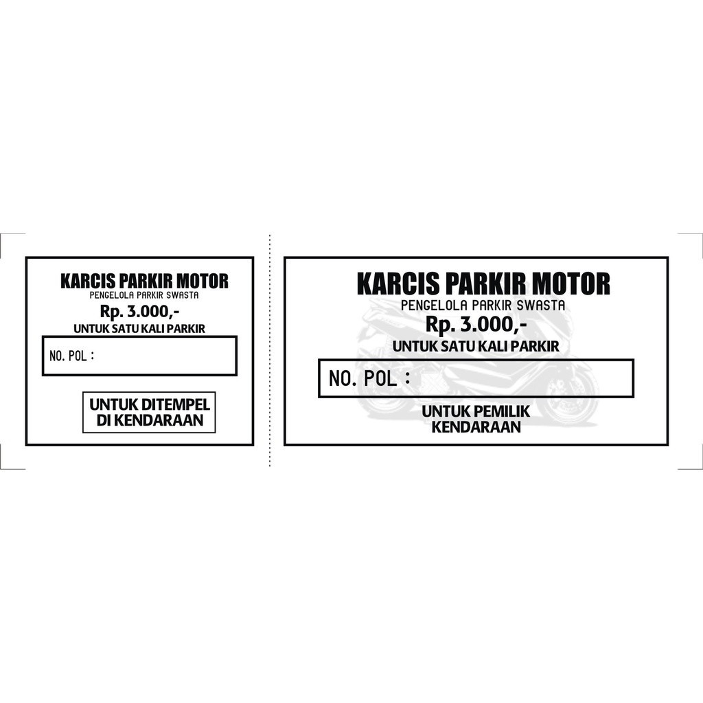 

KARCIS PARKIR NEW