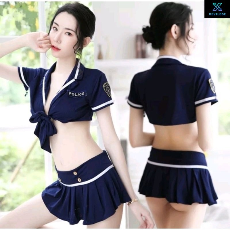 Lingerie Cosplay Polisi - Lingery sexy cosplay - lingerie hot sexy wanita