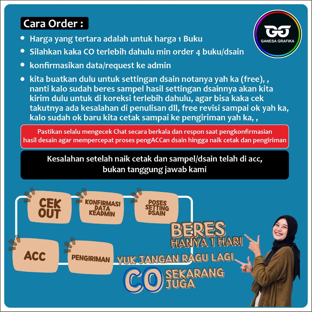 

cetak nota custom 2 ply nama usaha toko sendiri ukuran sedang 1/4 polio GANESA GRAFIKA