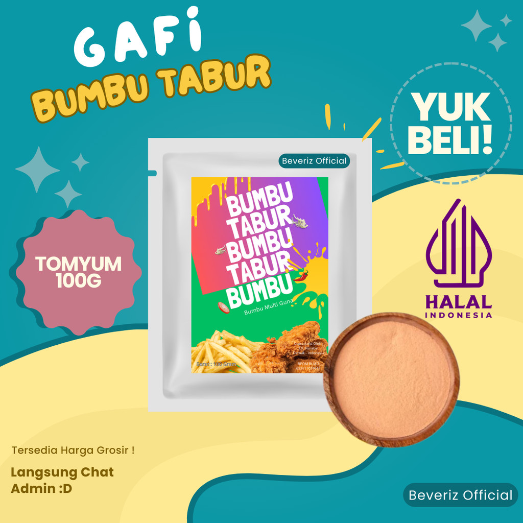 

BEVERIZ BUMBU TABUR RASA TOMYUM THAILAND 100GRAM {BISA COD}{TERSEDIA HARGA GROSIR}