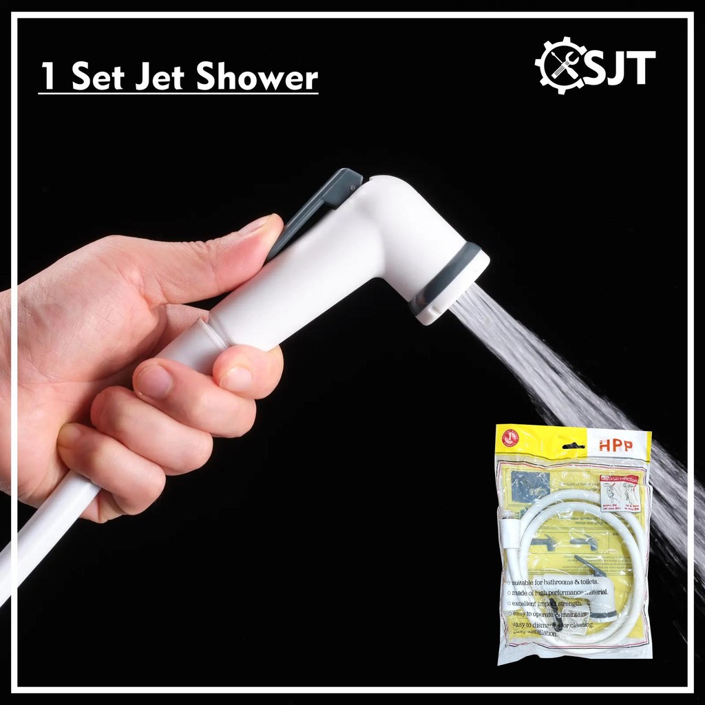 SJT - 1 Set Jet Shower Kloset Kamar Mandi HPP / Semprot bidet Toilet spray Plastik Pvc Karet