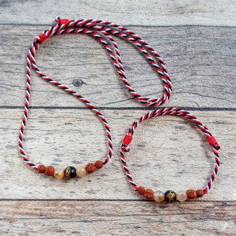 Gelang Tridatu Naga Mas Rambut Sedana Genitri / Kalung Tridatu Naga Mas Rambut Sedana / Gelang Bali 
