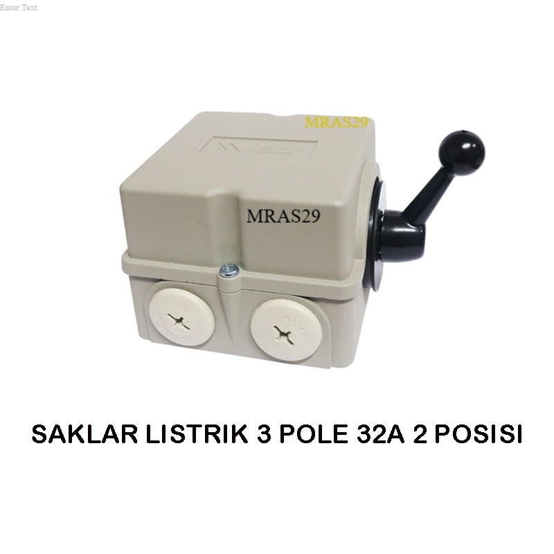 OSR-GA32A Osr saklar listrik AC 32A 400v/690v (cam starter) 2 posisi I-0 tahan terhadap suhu tinggi/