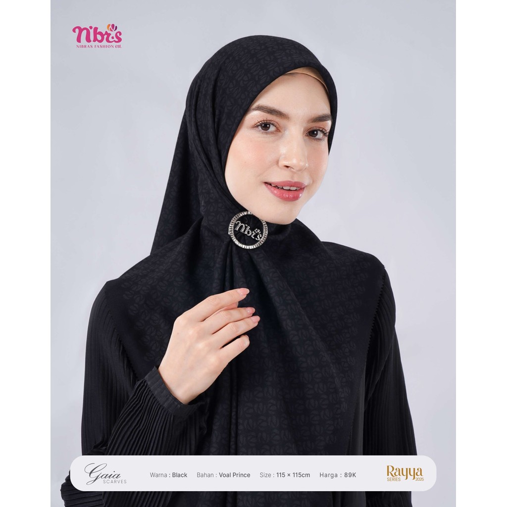 Nibras Segi Empat Nibras Kekinian Gaia Scarves| Hijab Segi Empat Premium Kekinian | Hijab Segi Empat