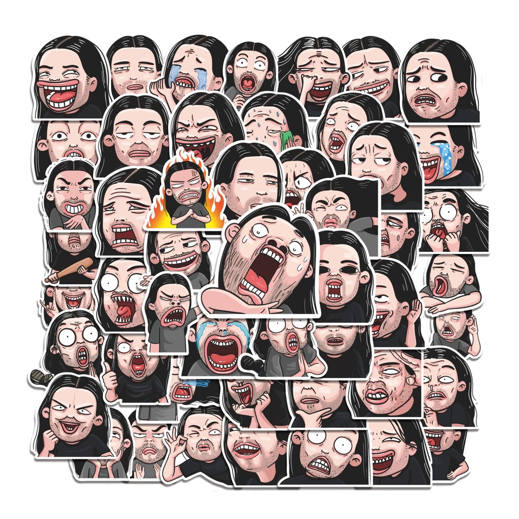 

COD 50 Pcs Stiker Bang Gondrong Lucu Anti Air Untuk Dekorasi Notebook Sepeda Skateboard Handphone