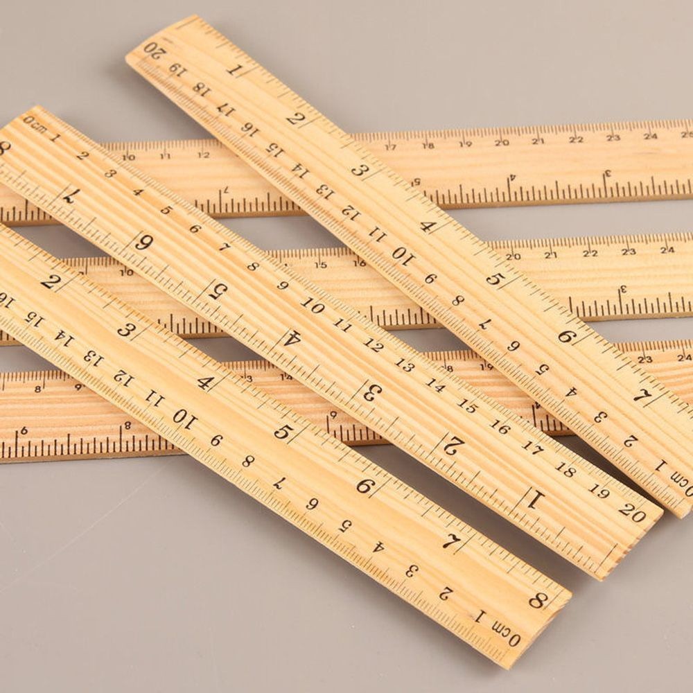 

New 15cm 20cm 30cm Wooden Ruler Drawing Gift Double Sided Ruler Stationery School Supplies Office Measuring Tool Straight Rulers