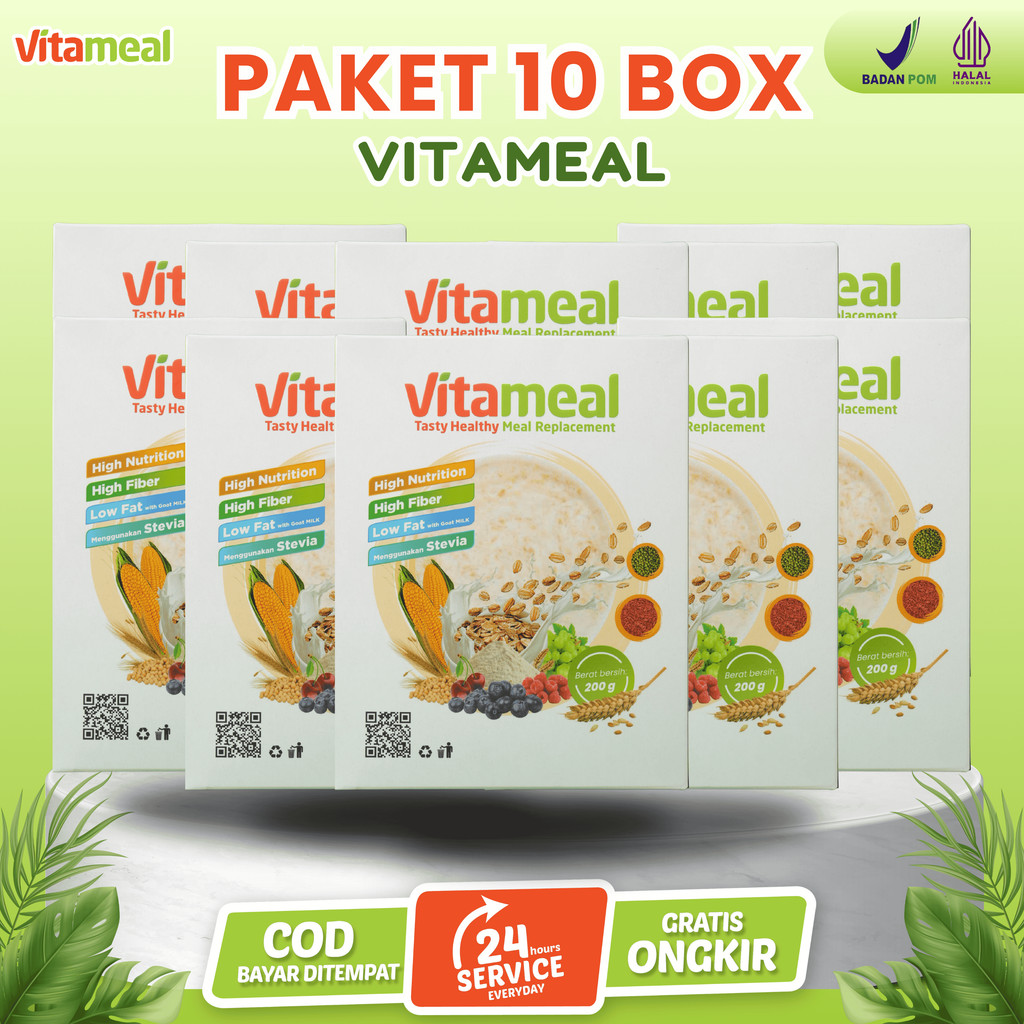 

VITAMEAL Sereal Sehat Menurunkan Gula Darah Tinggi Mencegah Diabetes Kolesterol Asam Lambung Maag VITAMAEL SUPERFOOD