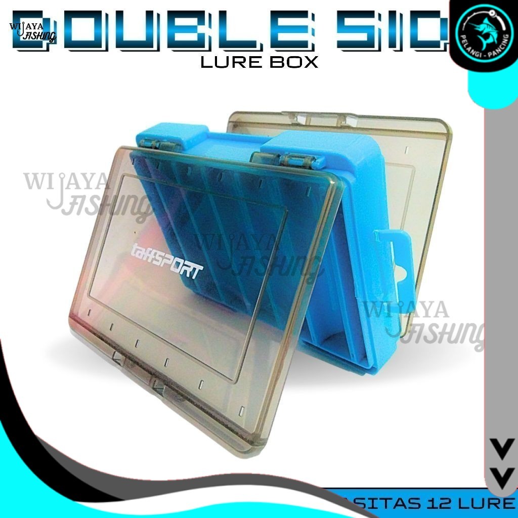 Double Side Lure Box Dua Sisi Taff Sport untuk Umpan Minnow & Mini Popper UL Casting muat 12pcs - PP