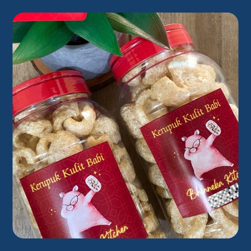 

Kerupuk Kulit Babi Premium, Toples Ukuran 2Liter