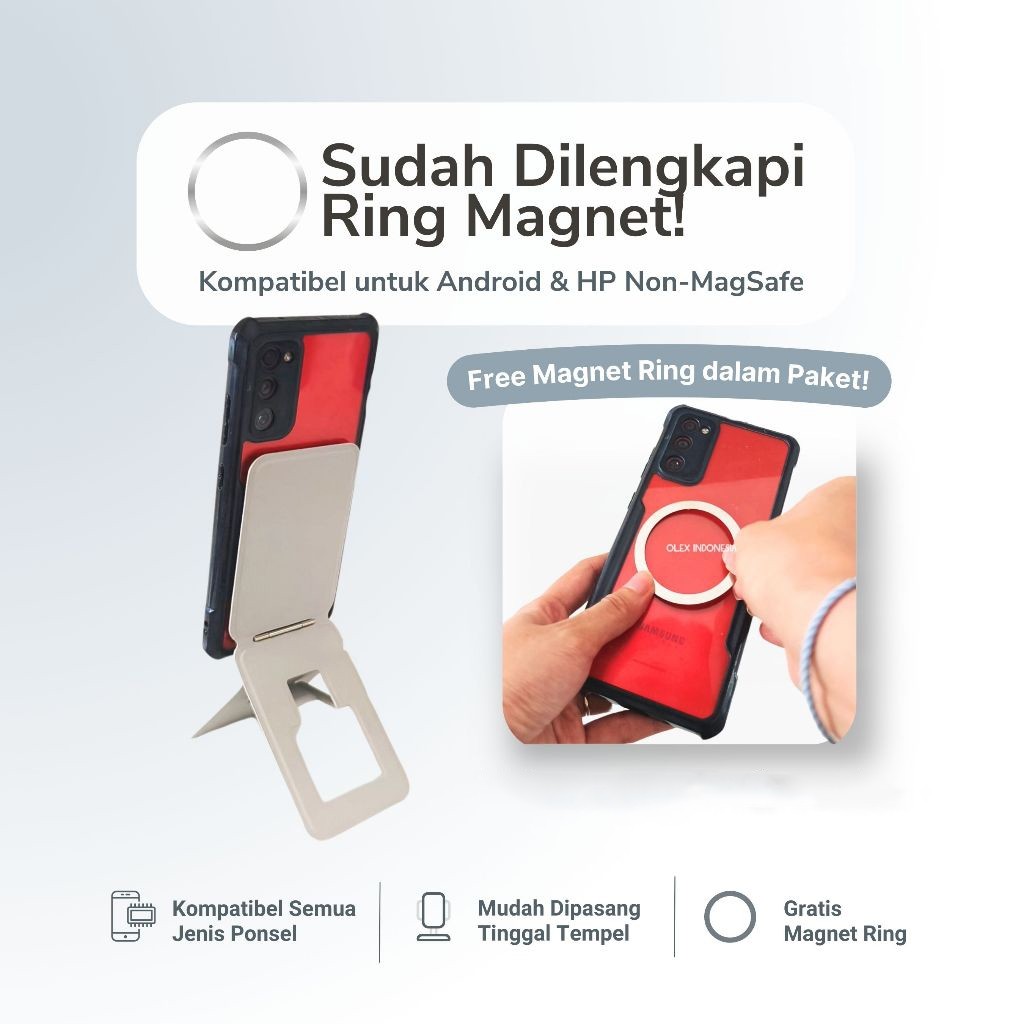 Magsafe Slim Tripod Stand HP/Content Creator Tool Multifungsi / Dudukan HP Magnetik Praktis Bisa Dil