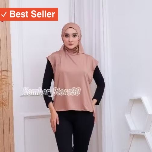 Baju Sport Wanita Muslimah / HIJAB ROMPI SPORT KEKINIAN INSTAN OLAHRAGA WANITA TERLARIS "Kembar Stor