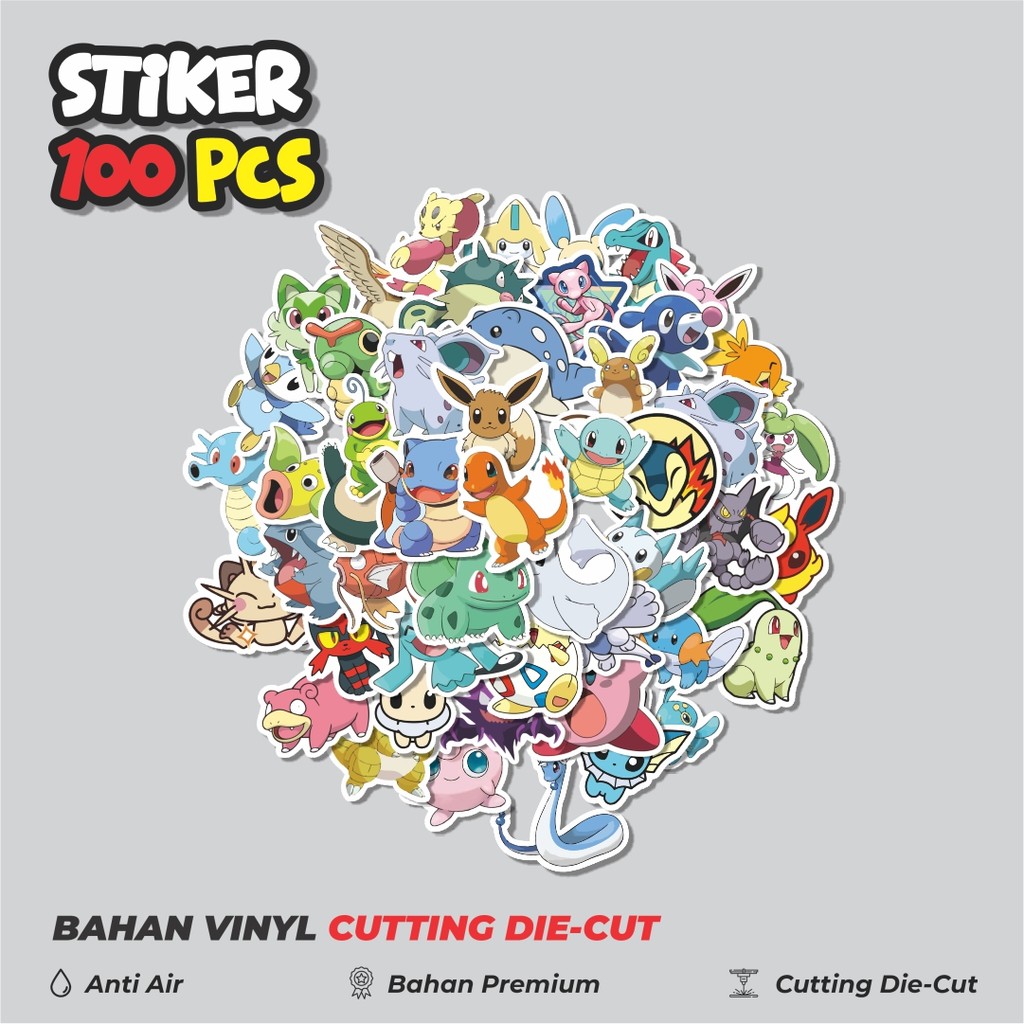 

Terbaru! 50 pcs Stiker Anime Pokemon V4 Dekorasi Lucu Kreatif untuk Notebook, Skateboard, HP