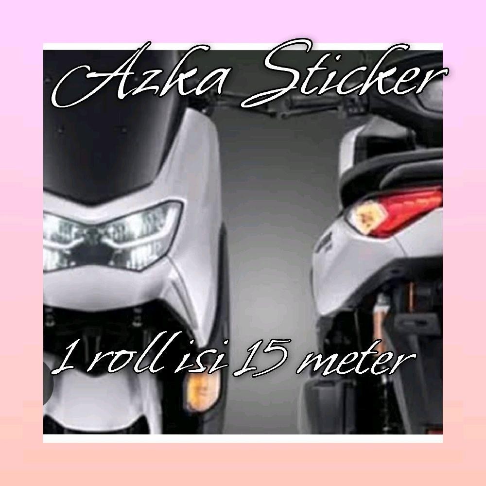 Stiker skotlet motor silver glossy 1 roll isi 15 meter silver doff