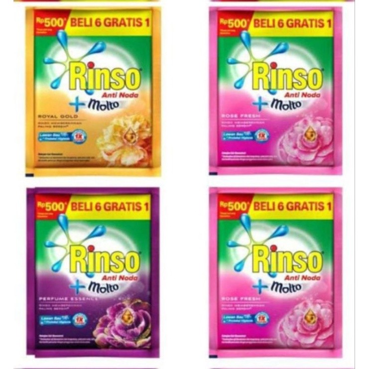 RINSO MOLTO RENCENG 20ML RP.500 (12 SACHET)