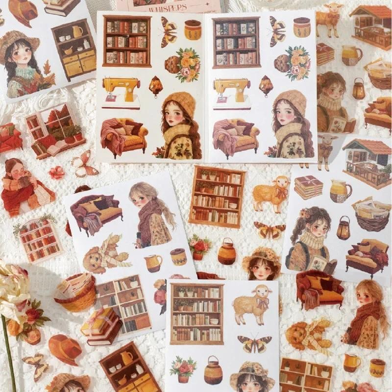 

Mr Paper, 1 style 30pcs/bag Romantic Ramblings Series Sticker Book DIY Handbook Decorative Stickers cute stationery