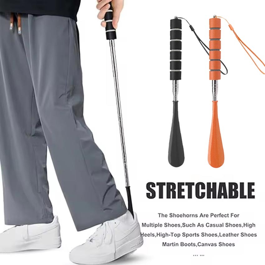 Alat Bantu Pakai Sepatu Retractable Shoe Horn Sendok Sepatu Model Panjang Bisa Ditarik Sendok Sepatu