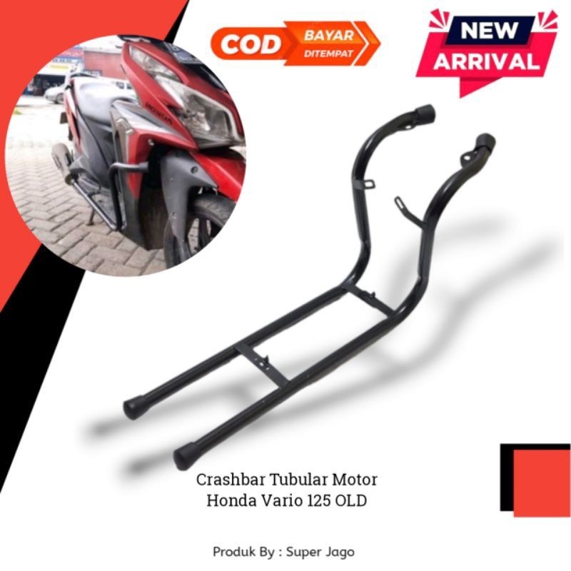 Crashbar Tubular Vario 125 Old Plus Dudukan Lampu Tembak