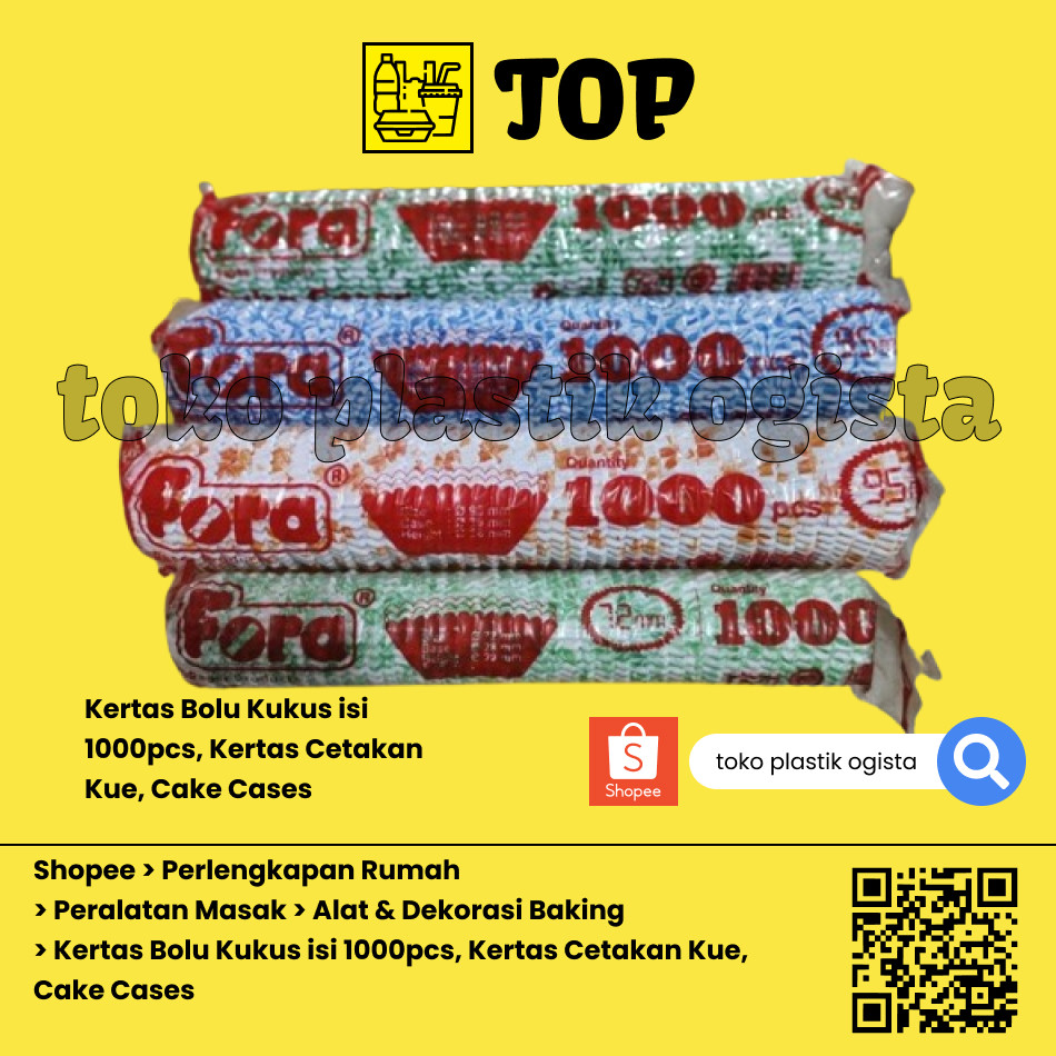 

Kertas Bolu Kukus isi 1000pcs, Kertas Cetakan Kue, Cake Cases