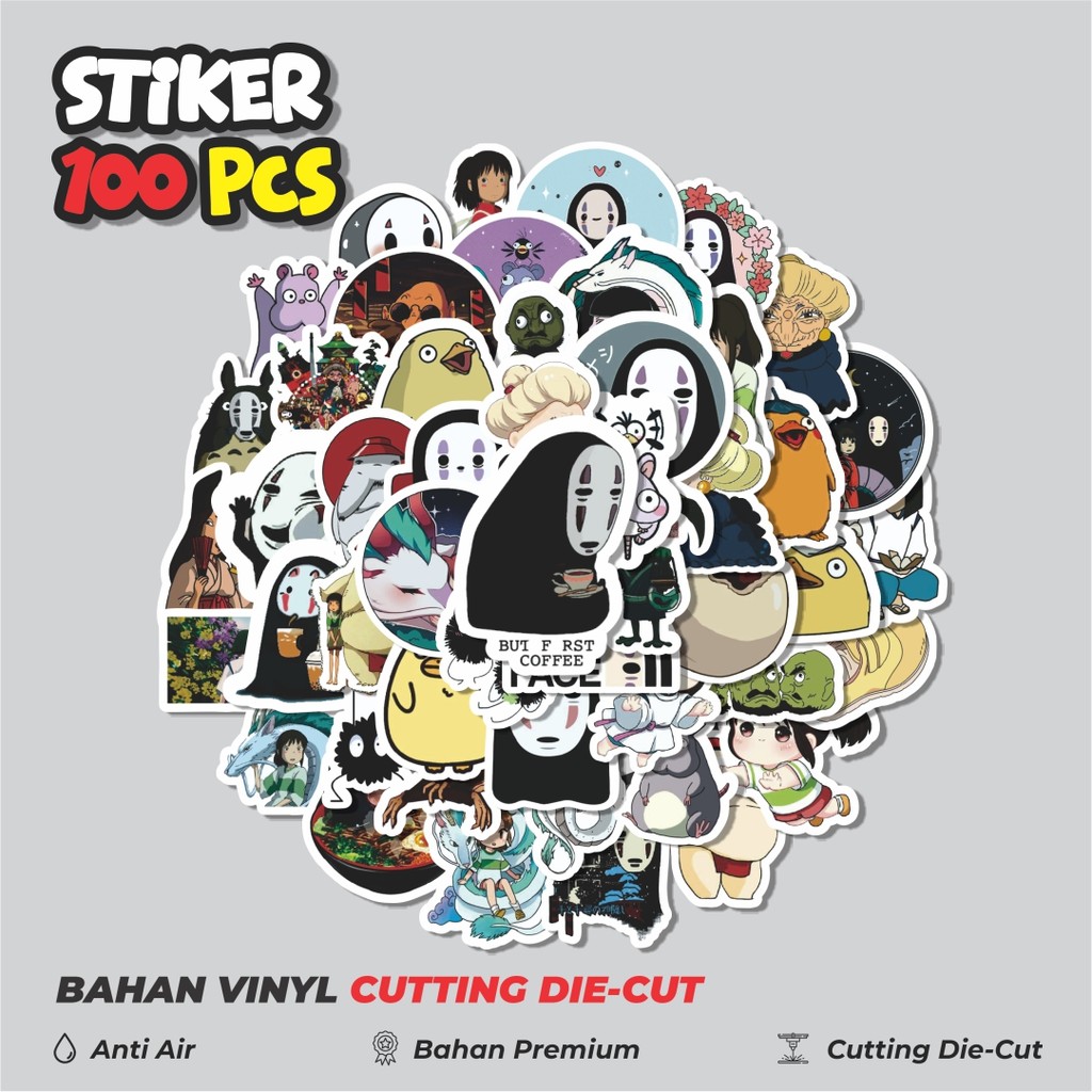 

Terbaru! 50 pcs Stiker Anime Ghibli Hayao Miyazakui V5 Dekorasi Lucu Kreatif untuk Notebook, Skateboard, HP