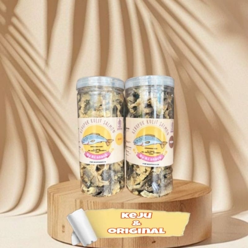

Paket Hemat Kerupuk Kulit Ikan Salmon Varian Rasa Original Dan Keju Toples Besar 150gr