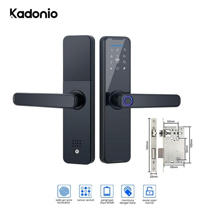 

Kunci Pintu Pintar Digital Smart Door Sidik jari IC Card - 22*160 mortise