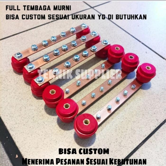 busbar tembaga 2mm - nol arde - tembaga grounding - tembaga murni - busbar grounding - busbar netral
