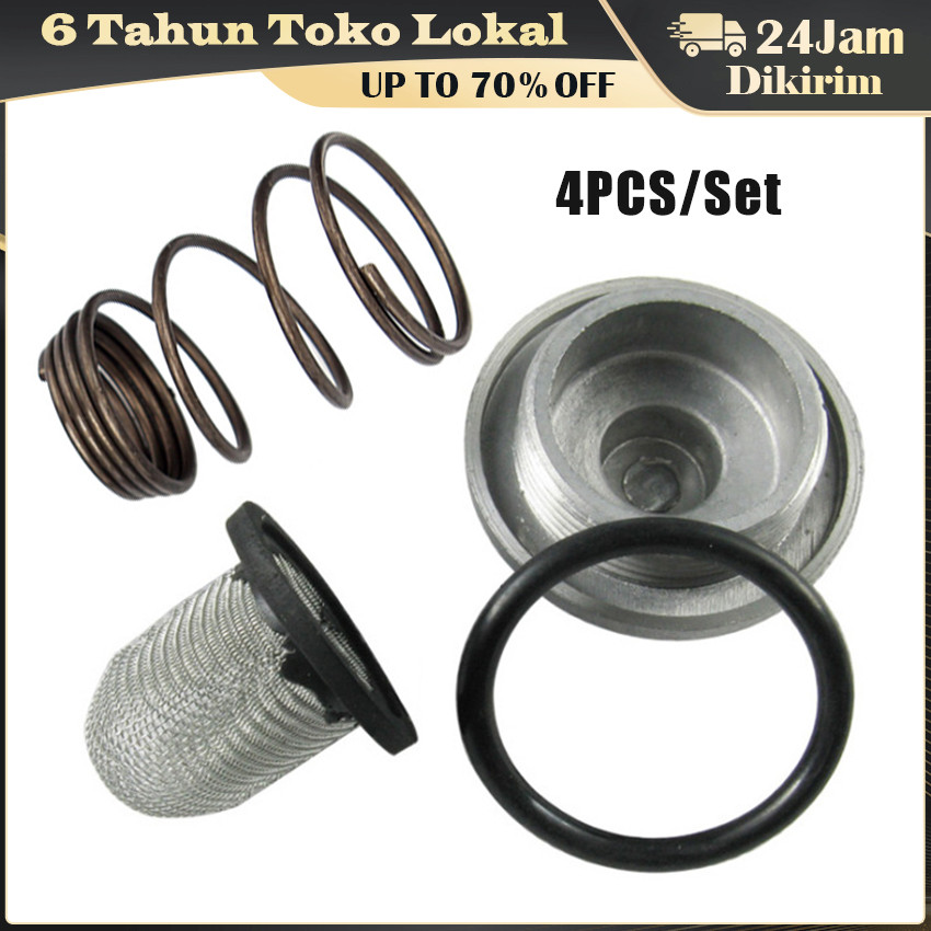 Saringan Oli & Baut Pembuangan GY6 Komplit / 4 in 1 Set dengan Gasket & O-Ring untuk Mesin Skuter Ma