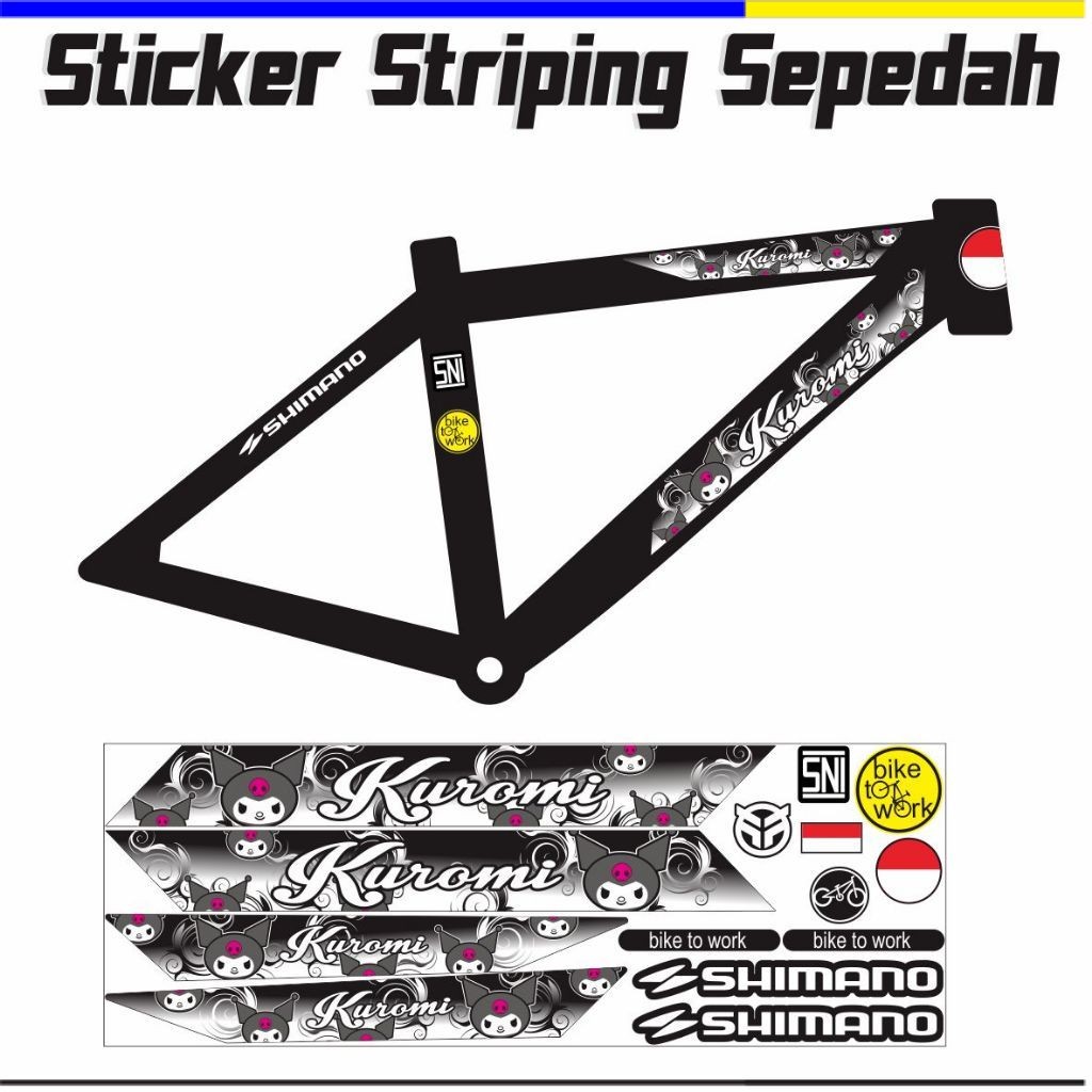 STRIPING SEPEDAH / VARIASI STIKER STRIPING SEPEDAH POLET BARU STIKER SEPEDAH