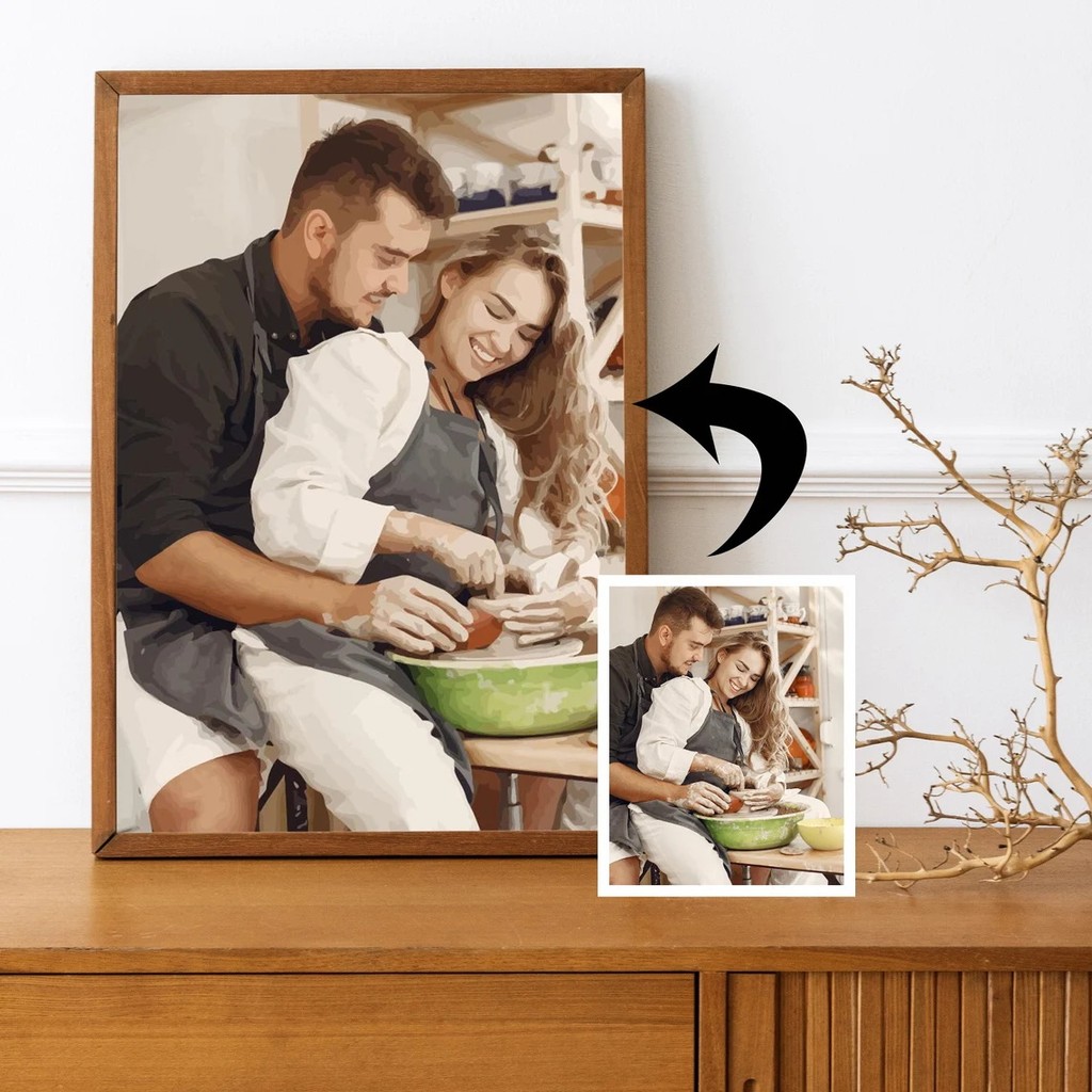 

Custom Paint by Numbers Dropshipping VIP DIY Kit Oil Portrait From Photo on Canvas
