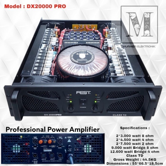 POWER AMPLIFIER FEST DX20000 PRO DX20000PRO CLASS TD ORIGINAL GARANSI 1 TAHUN