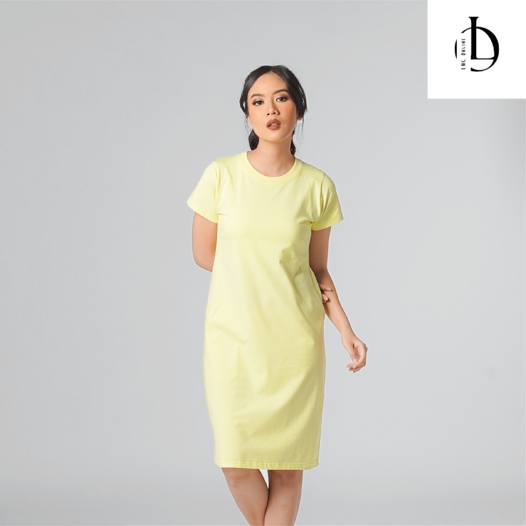 Dress Kaos Polos Lengan Pendek Baju Wanita Premium