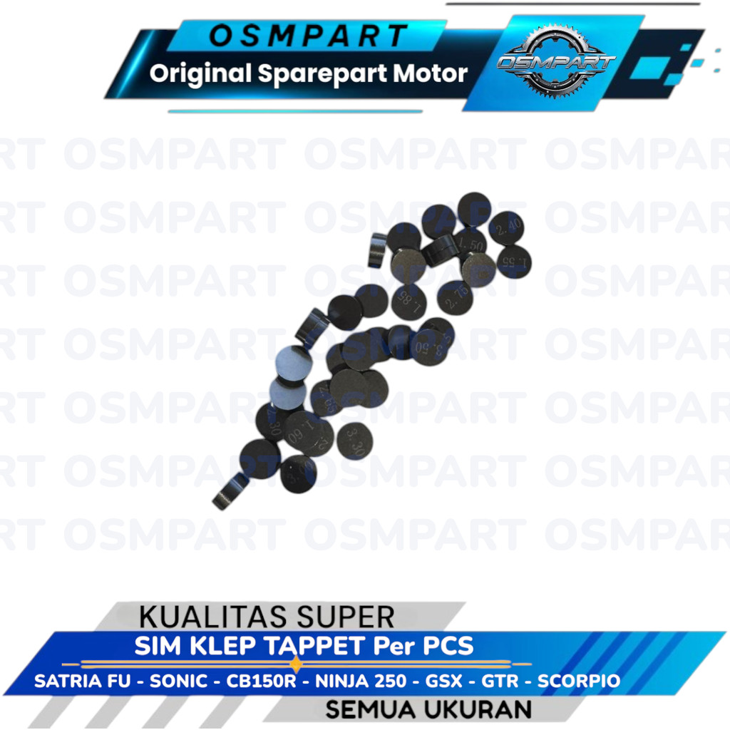 SIM SHIM KLEP TAPPET SATRIA FU CB150R SONIC GTR GSX NINJA UKURAN 150 SD 350 KUALITAS SUPER