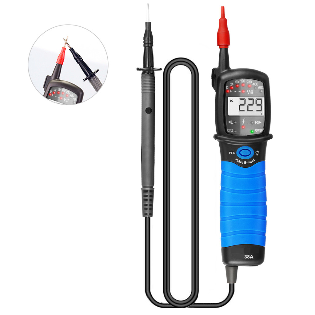 HP-38A 2 POLE Voltage TESTER with LCD Display, Auto HOLD TESTING Data Monitoring, Automatically Keep