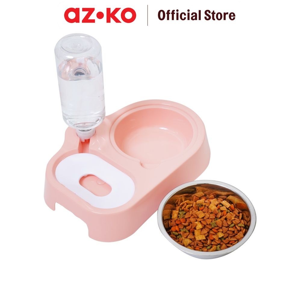 AZKO Paws N Tail Dispenser Makanan Hewan - Pink Wadah Makanan Anabul Pet Food Storage Perlengkapan M