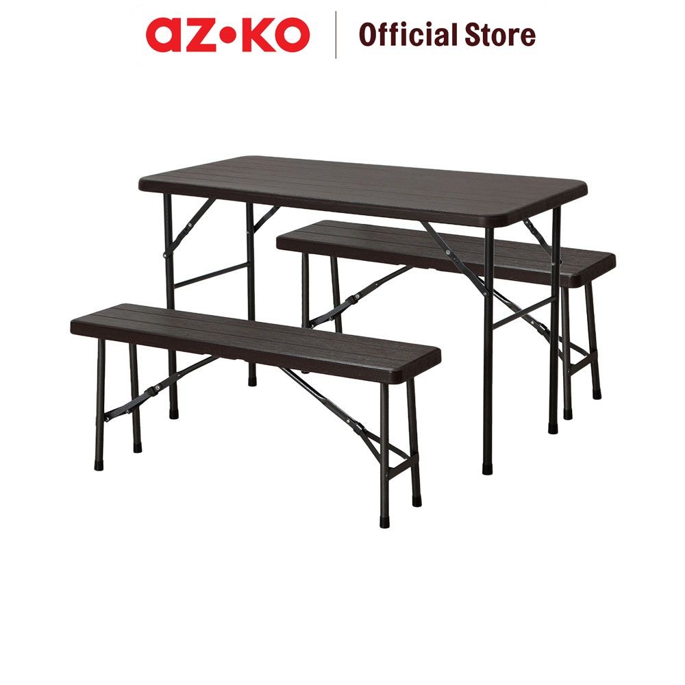 AZKO Soleil Set Meja & Bangku Taman Kursi Dan Meja Taman Foldable Garden Desk And Chair Picnic Table