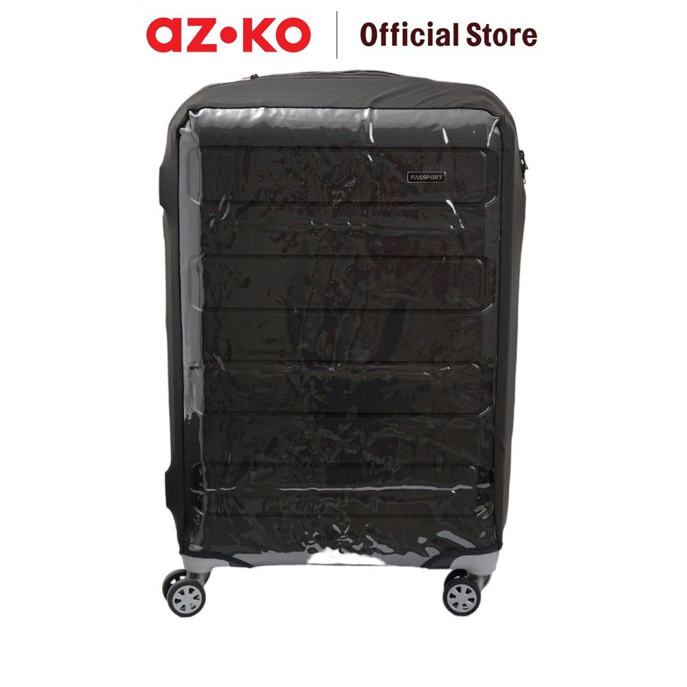 AZKO Passport Sarung Koper Side Open Pelindung Koper Transparan Luggage Cover Sarung Trolley Bag Aks