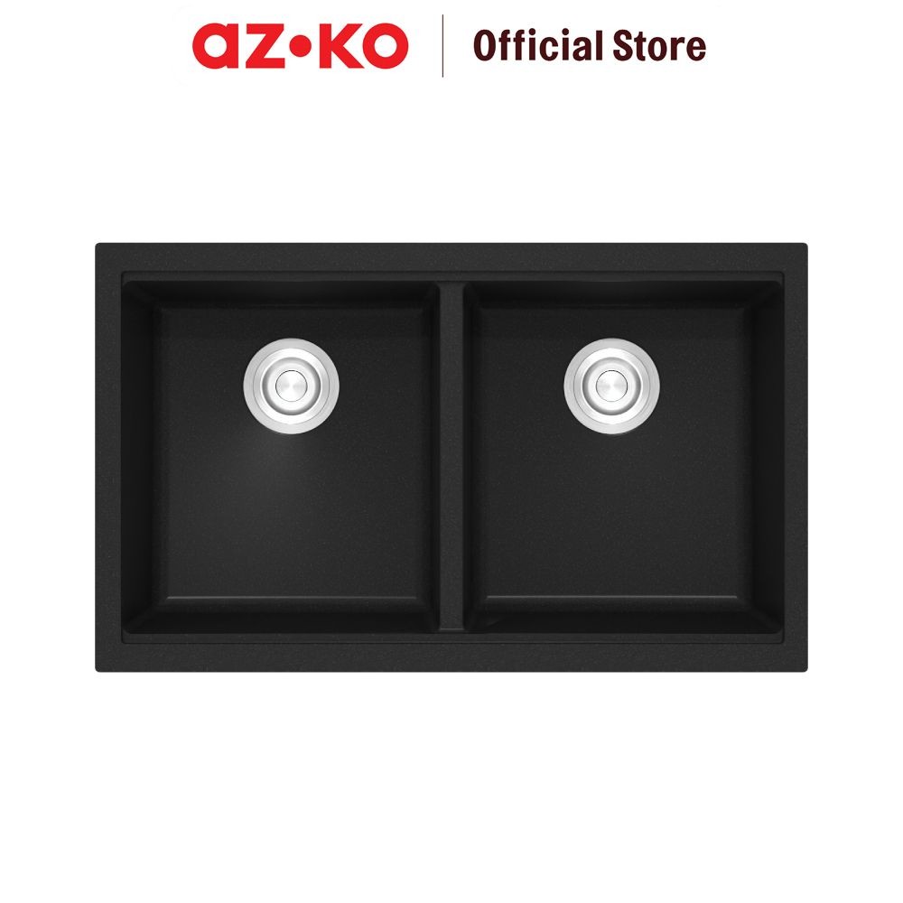 AZKO Acroz Tempat Cuci Piring Double granite Wastafel Dapur Kitchen Sink Bak Tempat Cuci Piring Perl