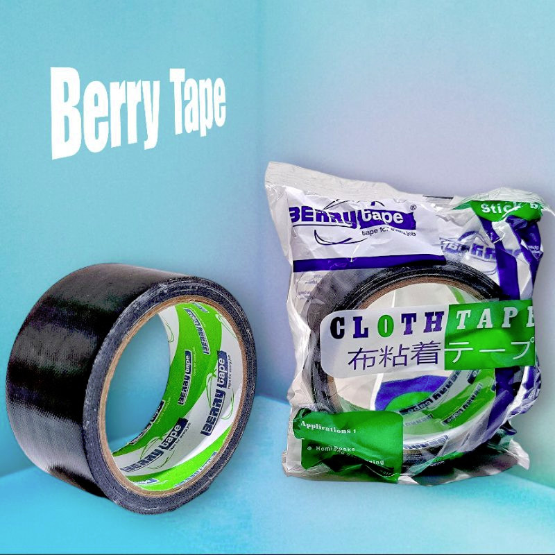 Isolasi Lakban Kain Hitam / Cloth Tape Berry 46 mm