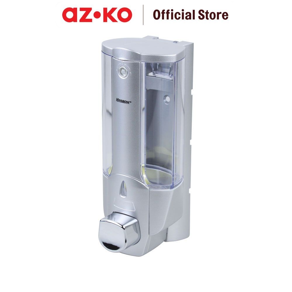 Krisbow Dispenser Sabun Cair - Silver Liquid Soap Container Tabung Tempat Sabun Serbaguna Aksesoris 