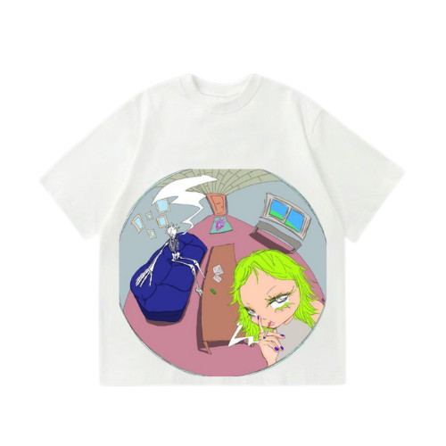 tshirt costum fish eye woman with skull tshirt size S-M-L-XL