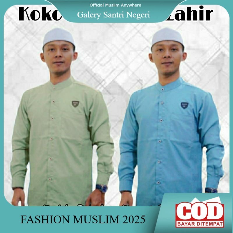 BAJU KOKO POLOS DEWASA MODEL TERBARU KEMKO POLOS AZZAHIR SERAGAM BAJU KOKO HADROH TERLARIS ORIGINAL