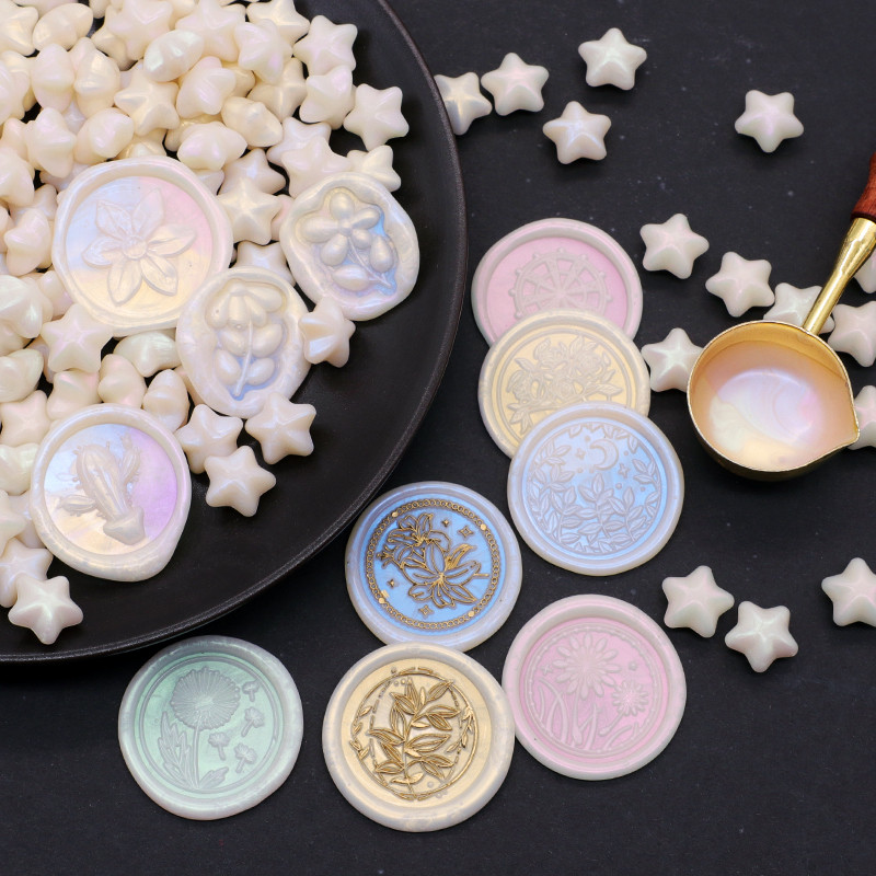 

500g Star Seal Wax Particles Symphony Polarized Retro Seal Wax Beads DIY Wedding Invitation Sealing Craft Handbook Decoration