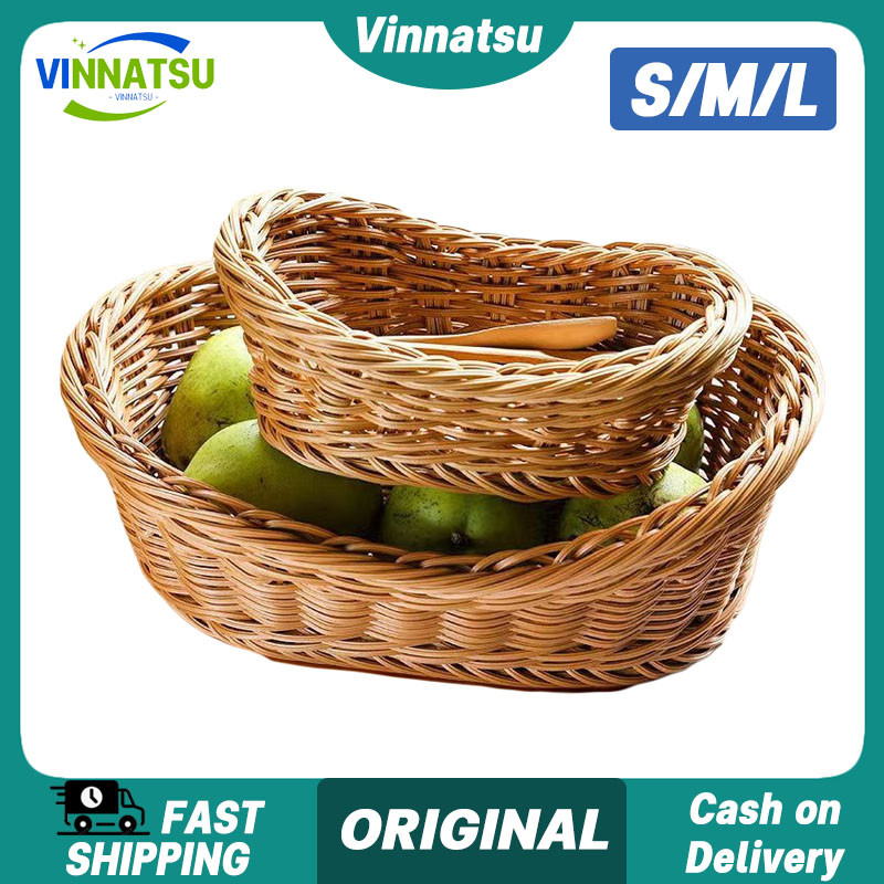 Vinnatsu Keranjang Roti Keranjang Rotan Keranjang Buah Keranjang Wedding Keranjang Penyimpanan Besar