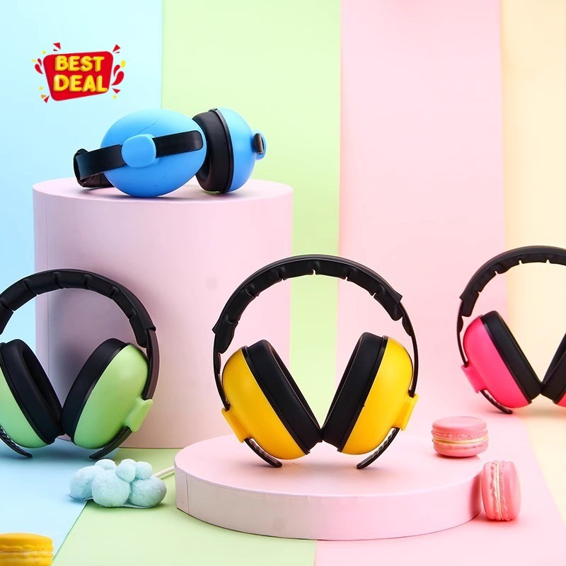 earmuffs lipat Anak Perempuan remaja Dewasa Labubu penutup telinga naik pesawat Anti Bising Murah