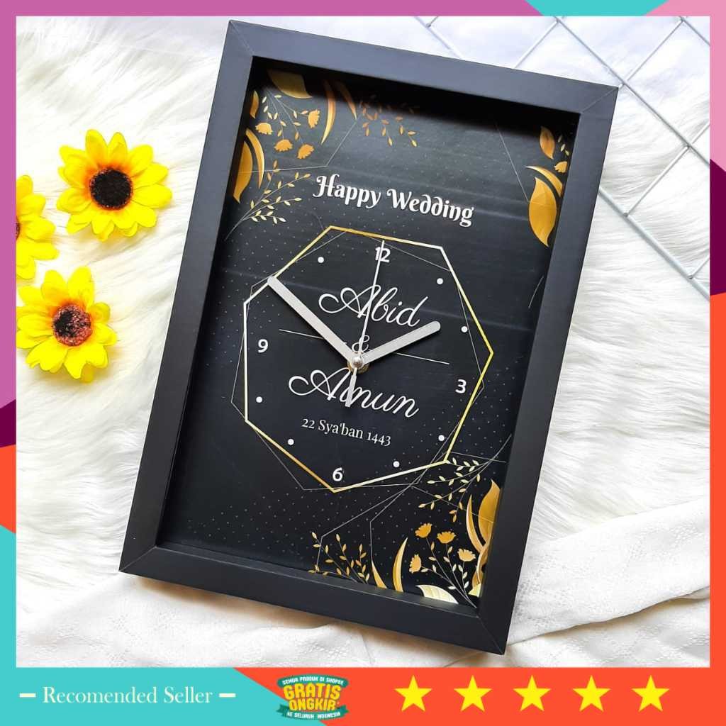 Kado Hampers Lebaran Kekinian Unik VIral Murah / Kado Pernikahan Unik Jam Dinding Kayu Wedding Gift 
