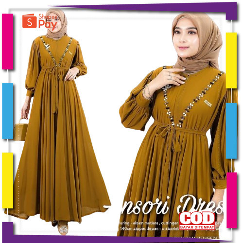 [PREMIUM ORIGINAL] Ansori Dress Kondangan Crinke Airflow Premium Import