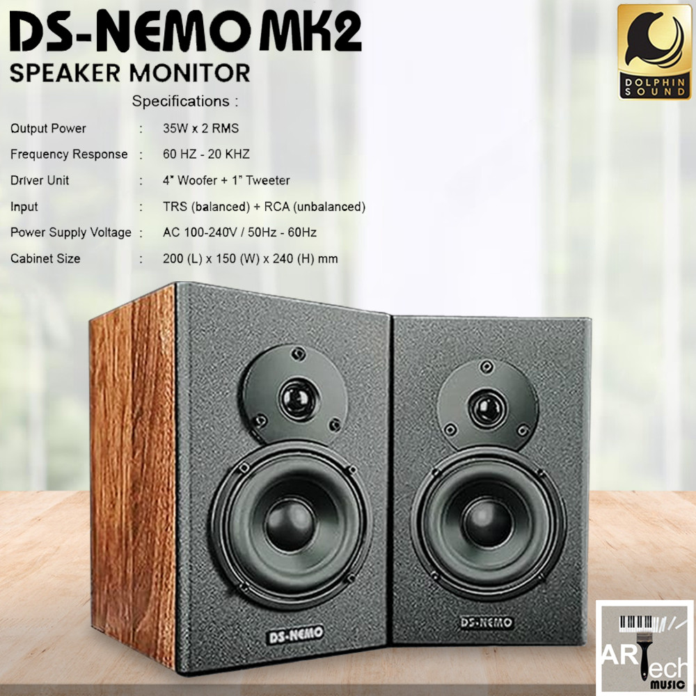 Dolphin Sound DS NEMO Studio Monitor Speaker - DSNEMO Speaker Flat