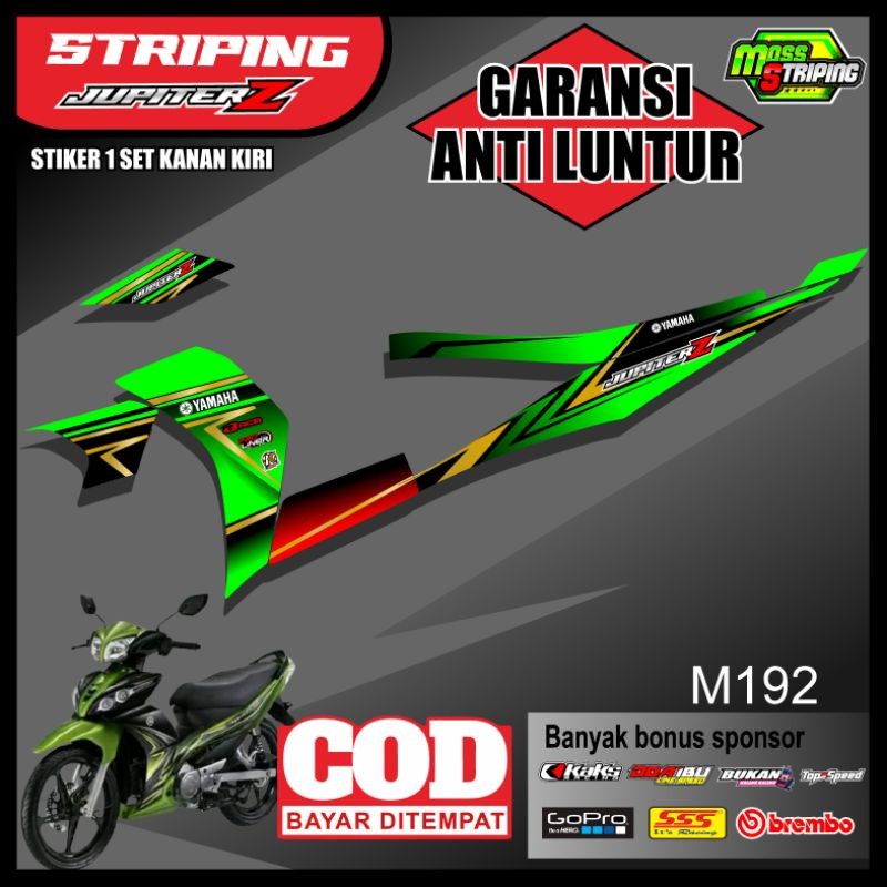 Stiker Motor Jupiter Z Robot / Striping Jupiter Robot - Stiker Semi Full Bukan Decal Lis Variasi Jup